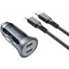 Rýchlonabíjačka Borofone BZ26B vrátane dátového kábla Lightning Dual 45W transparentná-modrá
