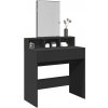 vidaXL Toaletný stolík so zrkadlom čierny 80x41x144,5 cm