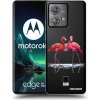 Picasee silikónový prehľadný obal pre Motorola Edge 40 Neo - Flamingos pár