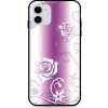 TopQ Zadný silikónový kryt DARK na iPhone 11 Abstract Roses