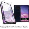 Luxria Double Glass Magnetic - Čierne presklené magnetické púzdro pre Samsung Samsung: Galaxy S10e