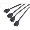 AKASA - RGB LED kabel-splitter- 50 cm AK-CBLD04-50BK