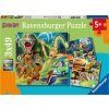 RAVENSBURGER Puzzle Scooby Doo: Nočné mory 3x49 dielikov
