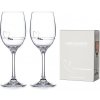 Diamante poháre na biele víno so Swarovski kryštálmi Petit Heart 2 x 240 ml