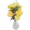 Peónia & Hortenzia kytica 48cm žltá umelá