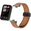 eses Kožený remienok s magnetickou sponou pre Xiaomi Redmi Watch 4, Smart Band 8 Pro a 9 Pro - Tmavo hnedý
