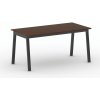 Rokovací kancelársky stôl PRIMO BASIC, 160x80 cm, čierna podnož, orech