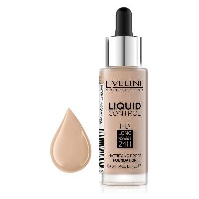 Eveline Cosmetics Liquid Control tekutý make-up s pipetou 030 Sand Beige 32 ml