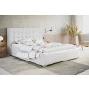 RIBAN Čalouněná postel Bed 2 box 180x200 Nohy chrom kulaté Dřevěný rošt