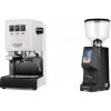 Gaggia New Classic EVO, white + Eureka Atom Specialty 65, black