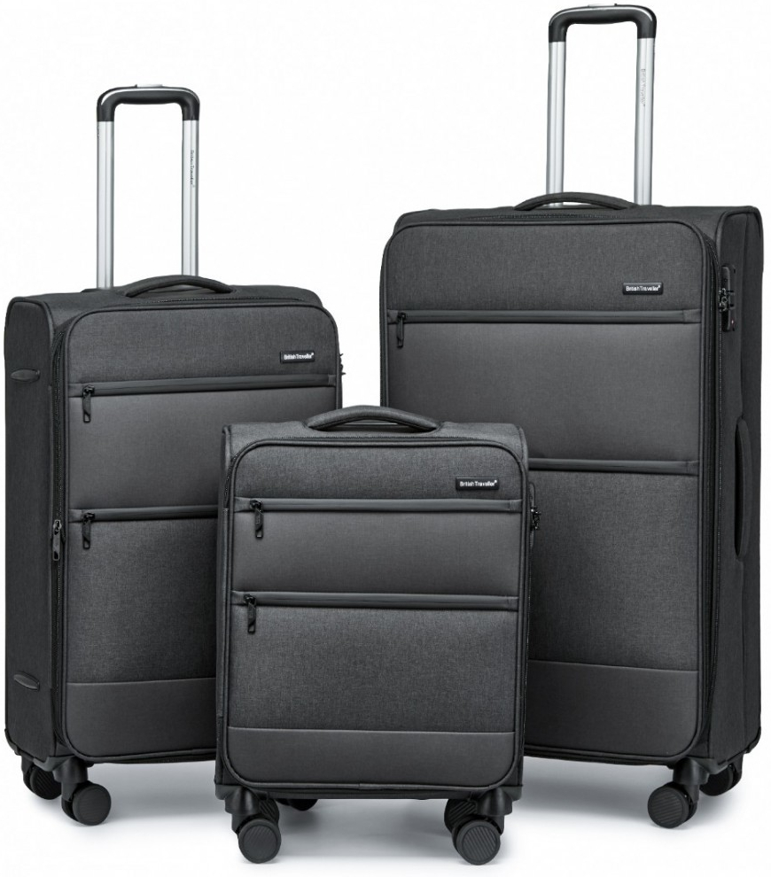 KONO British Traveller set čierna 40L 75L 117L