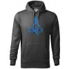 Yoga - lotus modrý (Moňas) - Mikina pánska Cape s kapucňou - 3XL ( Tmavá bridlica (sivá so zeleným nádychom) )