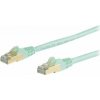 StarTech.com 5m CAT6A Ethernet Cable, 10 Gigabit Shielded Snagless RJ45 100W PoE Patch Cord, CAT 6A 10GbE STP Network Cable w/Strain Relief, Aqua, Fluke Tested/UL Certified Wiring/TIA - Category 6A -