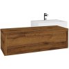 Dreja Umývadlová skriňa STORM SZZ2 120 (umývadlo Kube) - D27 Cognac / D27 Cognac / Pravé