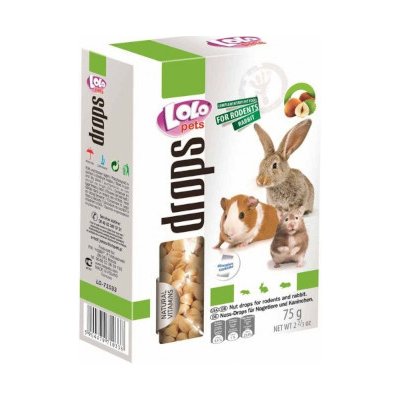 LOLO Pets Drops for Rodents and Rabbit nuts 75 g