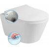 SAPHO - AVVA CLEANWASH závesná WC misa s bidet. spŕškou, Rimless, 35,5x53cm, biela 100312