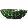 Ferm Living Kameninová misa Plait Emerald Green 30 cm
