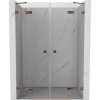 Mexen Lunar Duo sprchové dvere výklopné 140 cm, transparentné, ružové zlato - 834D-140-000-60-00