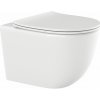 Invena Tinos, závesná WC misa Rimless 495x365x360 mm + SLIM toaletné sedadlo s pomalým zatváraním, biela lesklá, INV-CE-91-001-W