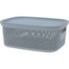 EXCELLENT HOUSEWARE Úložný kôš s vekom 12 l šedá