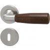 Dverové kovanie HOLAR WS 01, okrúhla (mahagon), kľučka-kľučka, Otvor na cylindrickú vložku PZ, HOLAR matný satin