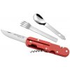 Nôž Bivouac French Knife - Textile Pouch - Fork and Spoon Red