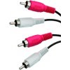 Audio kábel 2x CINCH samec - 2x CINCH samec, 1.5m, čierna, Logo blister