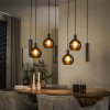 Luster 79-12S Sfere 4+3L Brown Frosted Glass