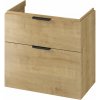 Cersanit City skrinka 79.4x44.7x72 cm závesná kúpeľňová skrinka pod umývadlo dub S584-120