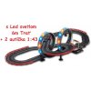 JOKO Veľká detská Autodráha s Led svetlom 6m + adaptér na 220V + 2 autíčka 1:43