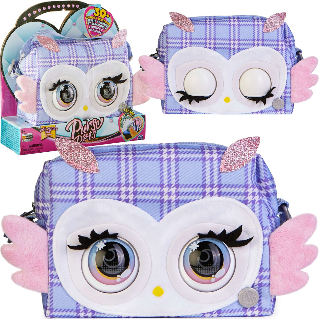 Spin Master Purse Pets 80307 Interaktívna kabelka Sova