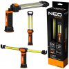 NEO Akumulátorová pracovná lampa 500lm LED, skladacia, s magnetom a hákom
