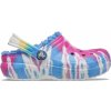 Detské topánky Crocs CLASSIC LINED TIE DYE modrá 30-31