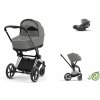 Cybex Platinum CYBEX Priam Conscious Collection Travel Set + Cloud T i-Size pearl grey 2022 chrome with black details