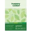 Blok s farebnými papiermi A4 Deco 170 g zelené odtiene