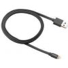 Canyon MFI-2, 1m plochý kábel Lightning/USB, MFI schválený Apple, tmavo-šedý (CNS-MFIC2DG)