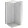 Mexen Lunar-B L výklopný sprchový kút pravý 70 x 70 cm, číre sklo, zlatá matná, 832L-070-070-55-00-P