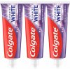 Colgate Advanced White Purple White bieliaca zubná pasta 3x75 ks