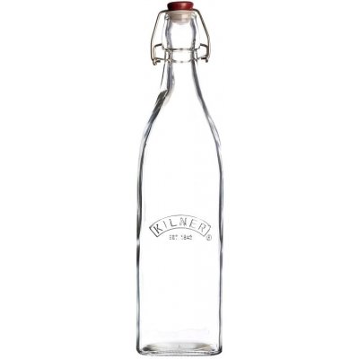 KILNER Clip Top 1 l - sklenená fľaša s korkovým uzáverom