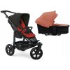 TFK Mono3 2v1 Anthracite with Red Higlights Combi carrycot + Seat unit Nafukovacie kolesá Hlboká vanička Salmon