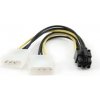 Gembird CC-PSU-6 Kabel napájecí interní 1x 5,25``(F) - 1x 5,25``(M) + PCI Express 6pin