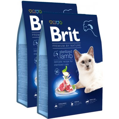 Brit Premium Cat by Nature Sterilized Lamb 2 x 8 kg