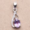 Nefertitis Prívesok strieborný s brazílskym ametystom a zirkónmi Ag 925 020065 BRAME NF12402 - 1,5 cm, 1,2 g