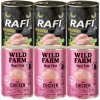 Rafi Cat Adult s kuracím mäsom 3 x 400 g a Wild Farm Pate Chicken 3 x 400 g