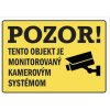 Veľká nálepka Monitorovaný objekt kamerovým systémom 60 x 42 cm