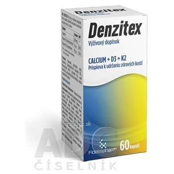 DENZITEX vápnik + D3 + K2 60 kapsúl