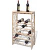 vidaXL Drevená polica na víno pre 25 fliaš