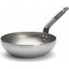Oceľový wok 24 cm Mineral B hlboká panvica na indukciu De Buyer D-5611-24