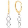 Lillian Vassago Krúžkové náušnice s motívom nekonečna kombinované zlato LLV06-GER356