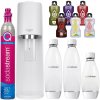 SATURÁTOR NA VODU SODASTREAM TERRA BIELY 3 FĽAŠE VALEC NÁPOJE SADA